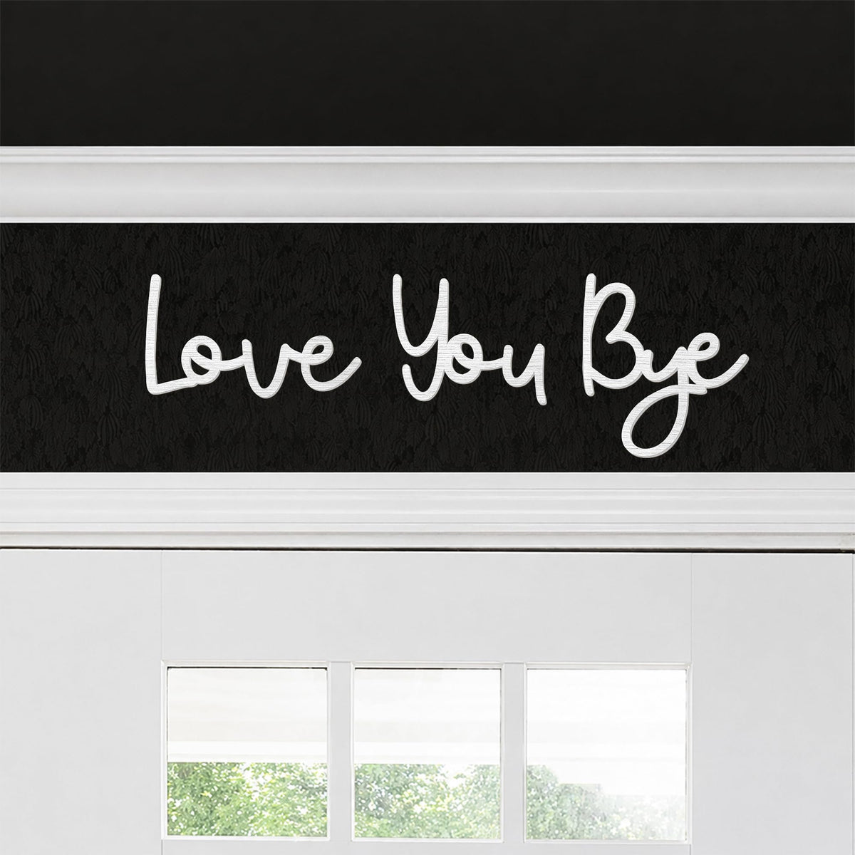 Dripykiaa Love You Bye Wooden Wall Sign, Hallway Boho Wall Decor