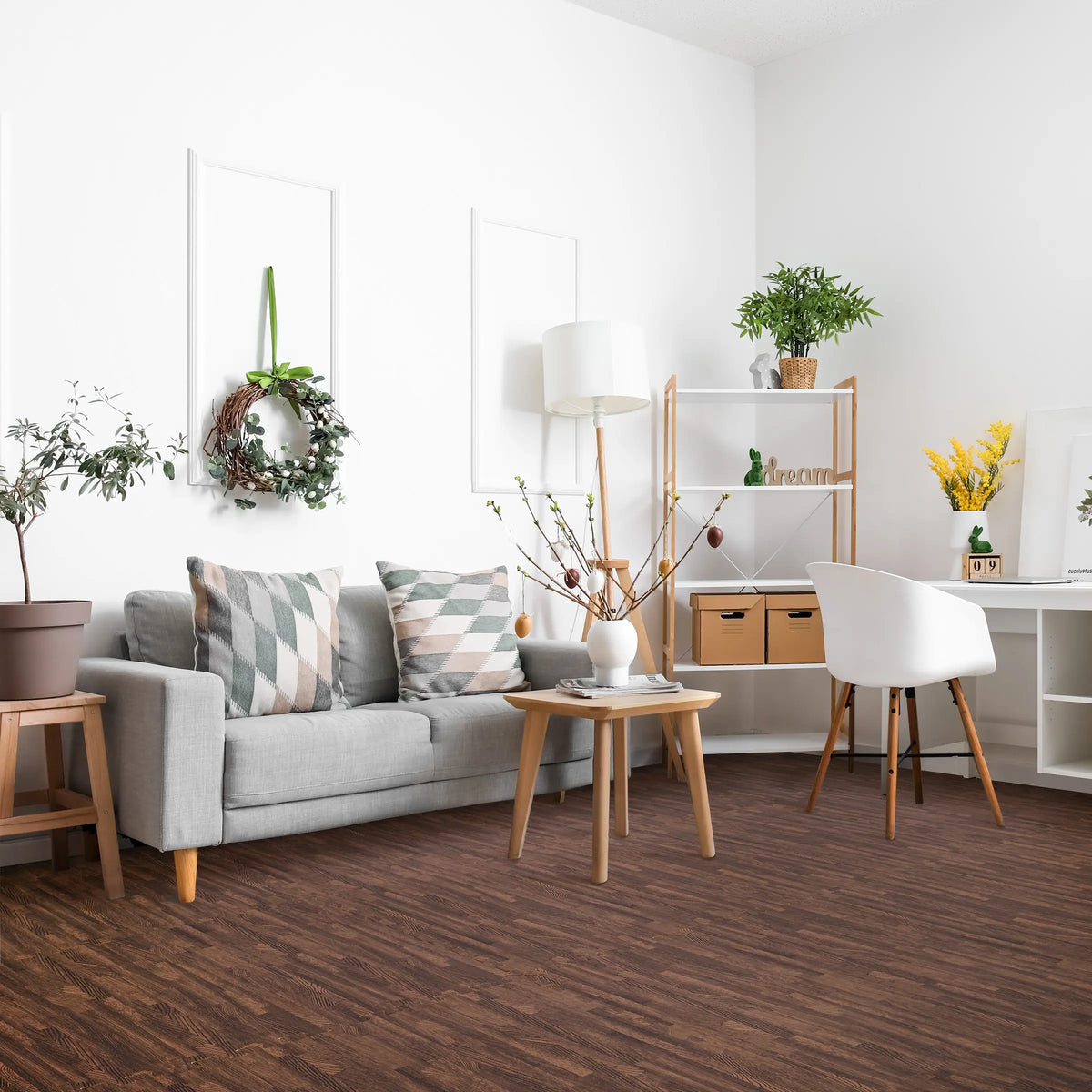 Sorbus Wood Grain Floor Tiles 80, 120, and 144 Sq. Ft. Foam Mat EVA Interlocking Mats Tile 3/8-Inch Thick Flooring Wood Puzzle Exercise Mats w/ Borders - Home Playroom Basement, Apartment, Trade Show, Baby, Dance