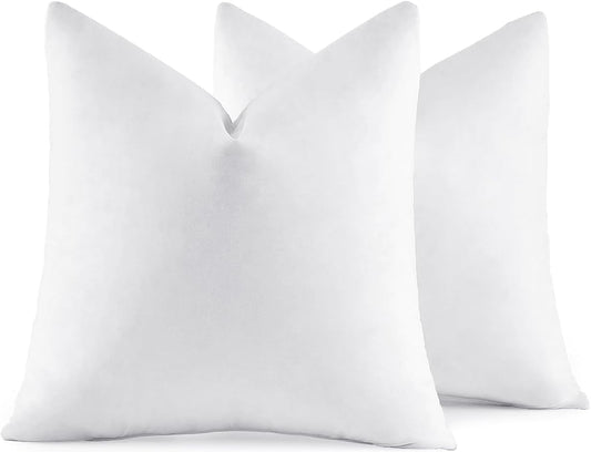 MIULEE 26x26 Euro Pillow Inserts, Set of 2 Feather Down Throw Pillows