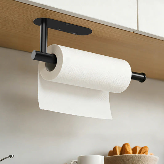 DGAPHRO Paper Towel Holder,Self Adhesive or Drilling Paper Towel Holders Under Cabinet,SUS304 Stainless Steel, Space-Saving, Easy Installation for Kitchen, RV & Bathroom-13" Towel Rack for Rolls, Plastic Wrap & More,Dispenser Bin., Wall Mounted Dispenser