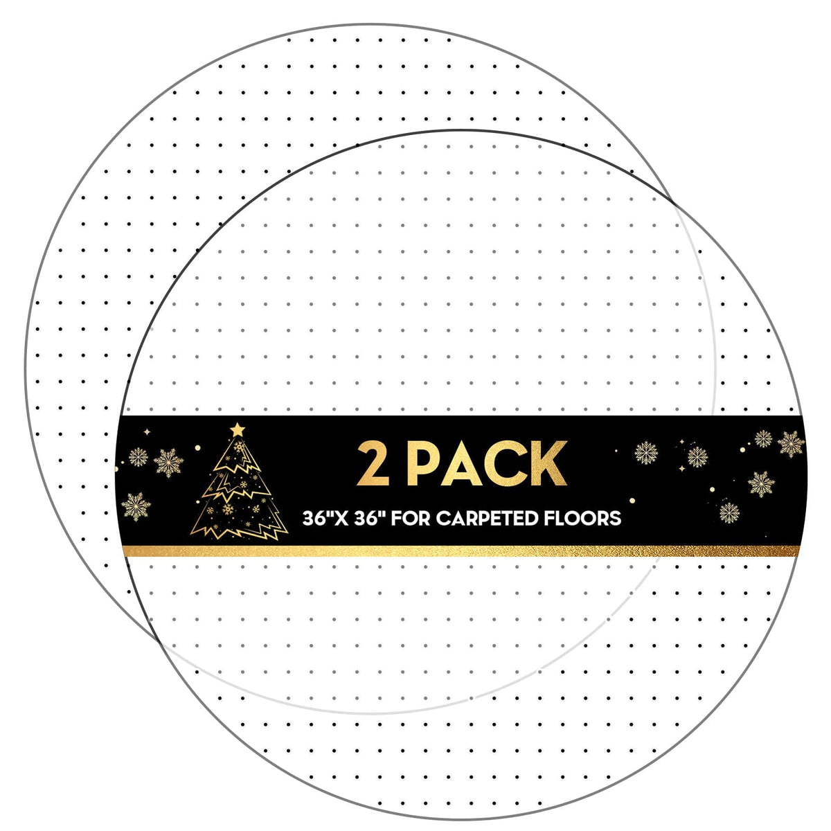 Office Chair Mat for Low-Pile Carpet, 36 in Round, Carpet Protector