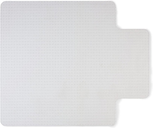 Staples Office Chair Mat, Clear, 53x45 Inch, Flat-Pile Carpet, with Lip