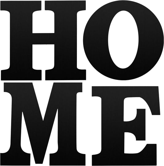 Jetec 12 Inch Wood Home Sign, Home Letters Wall Decor, Black