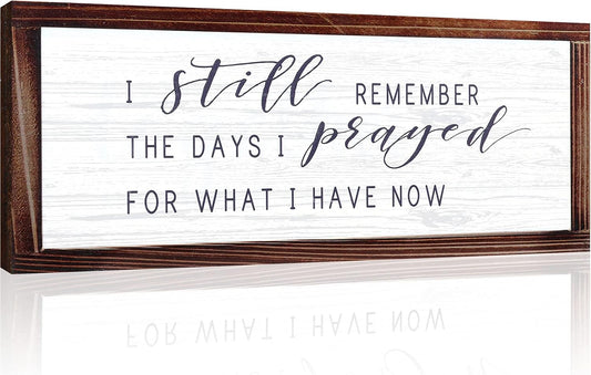 Jetec I Still Remember The Days I Prayed Rustic Wood Sign