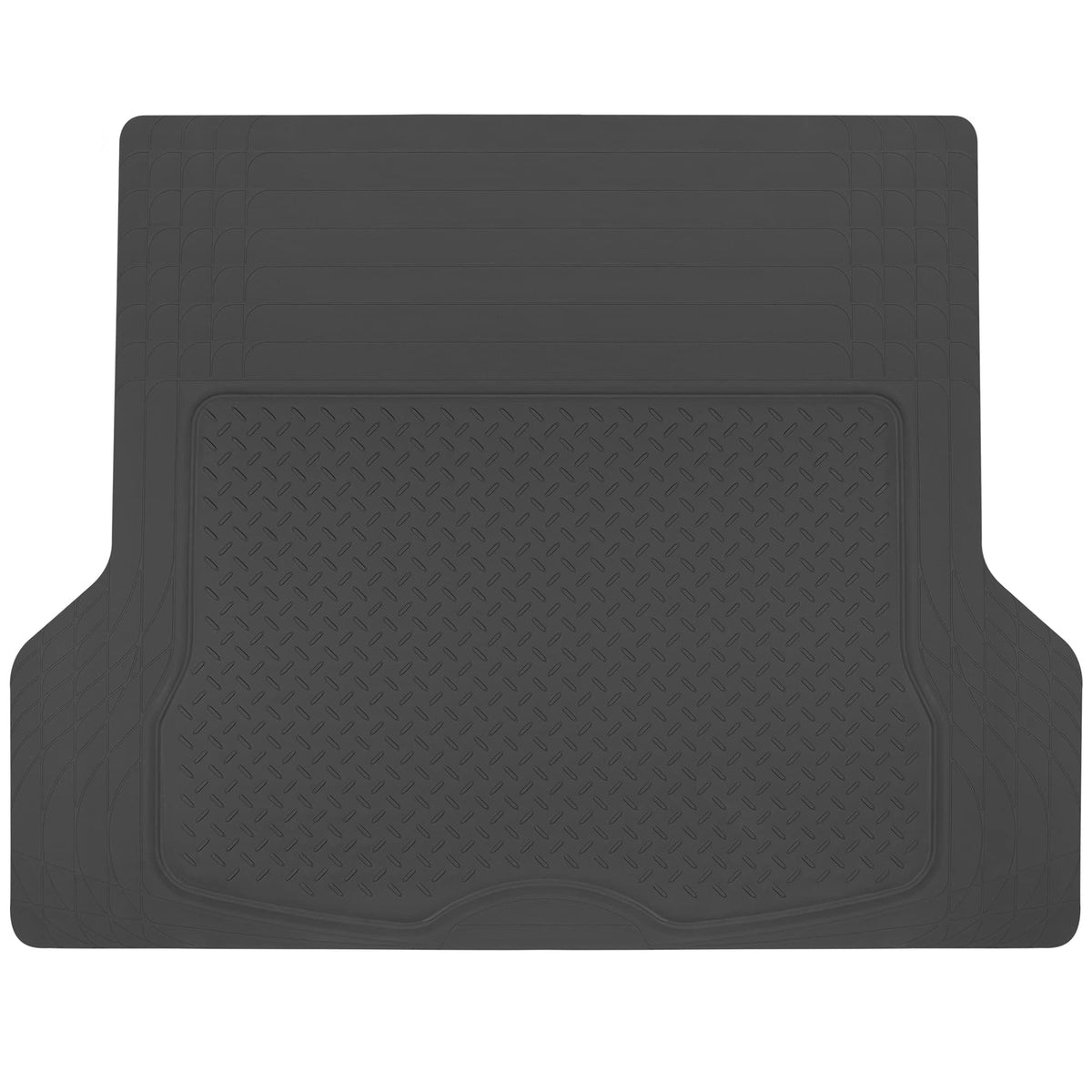 Heavy Duty Cargo Liner Floor Mat-All Weather Trunk Protection, Trimmable to Fit & Durable HD Rubber Protection for Car SUV Sedan Auto