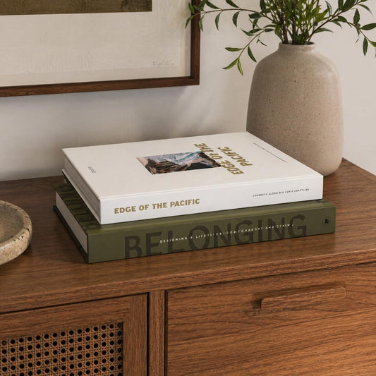 Beautiful Decorative Books Set of 2 - Boxes for Coffee Table & Mantel Decor