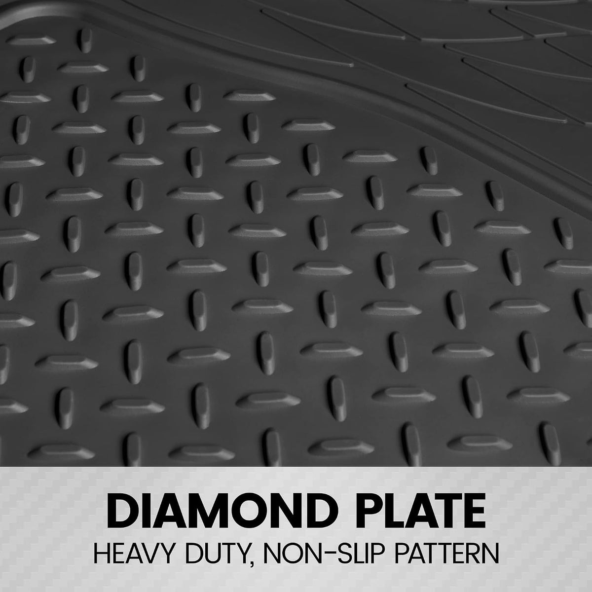 Heavy Duty Cargo Liner Floor Mat-All Weather Trunk Protection, Trimmable to Fit & Durable HD Rubber Protection for Car SUV Sedan Auto