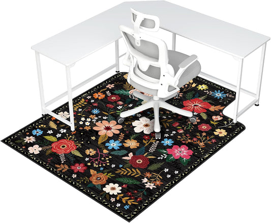 Office Chair Mat for Hardwood Floor & Tile Floor,48"X 60"-Convex Colorful