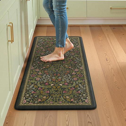 Collive Cushioned Anti Fatigue Kitchen Sink Mats, Olive Green 20"x39"