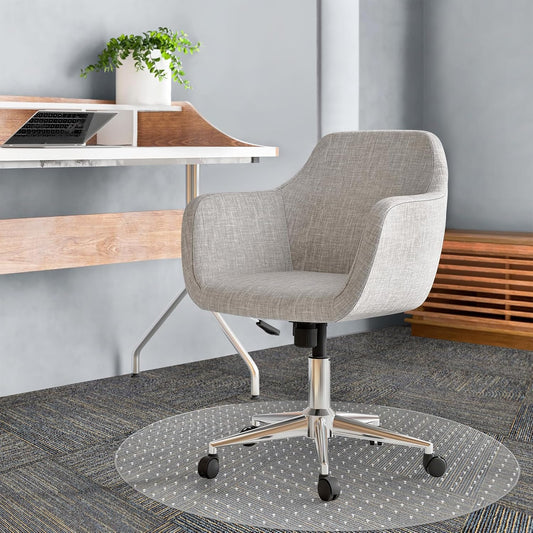 Office Chair Mat for Low-Pile Carpet, 36 in Round, Carpet Protector