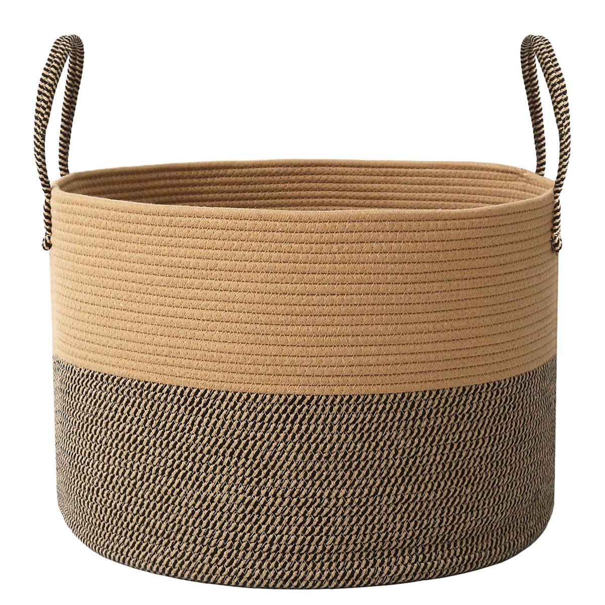 JMvicyroam 65L Extra Large Machine Washable Cotton Rope Blanket Basket