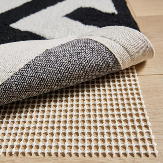 GORILLA GRIP® Slip Resistant Rug Gripper Pads for Hardwood Floor, 2x3 Cream