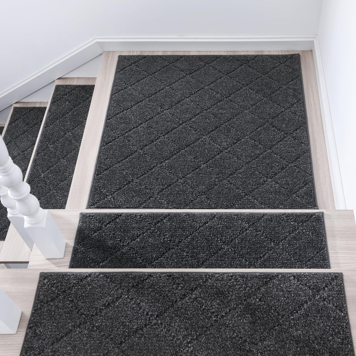 COSY HOMEER Edging Stair Treads Non-Slip Carpet Mat 28inX9in,15pc,Beige
