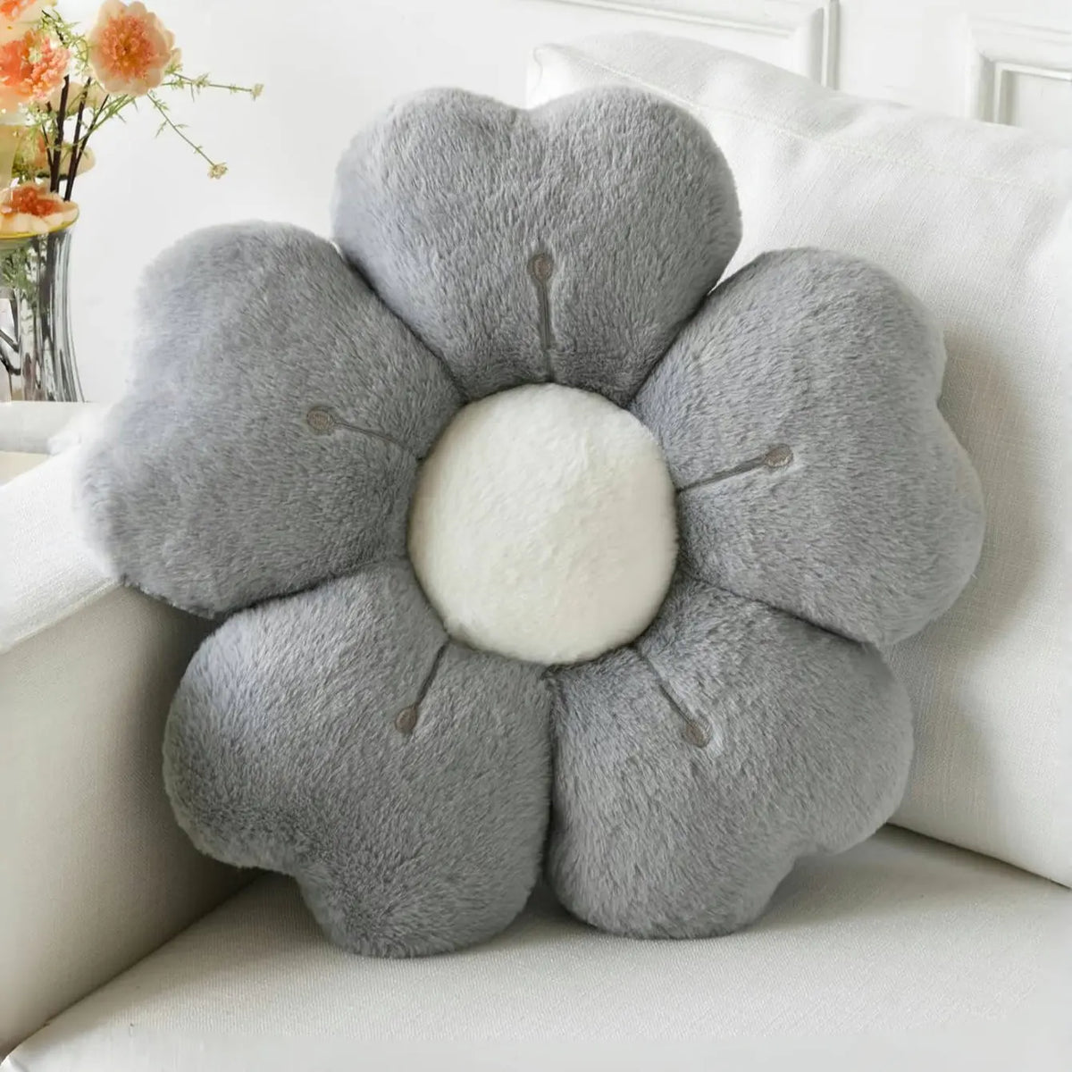 Daisy Shape Plush Pillow, Comfortable Cute Cushion, Soft Multicolor Fabric, Perfect for Bed and Sofa, Cushions for Sofa