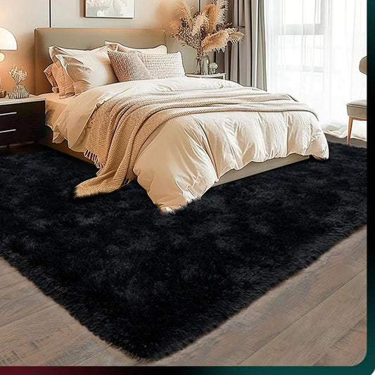 【SummerVibes】【Moving Season】REZUTAN Super Soft Plush Shaggy Area Rug for Living Room Bedroom Nursery Kitchen and Bathroom Cozy Carpet with Free 4 Anti-Slip Stickers Modern Indoor Non Slip Rug Soft Fluffy Rug Decorative Fluffy Rug rugs for living room, Dor