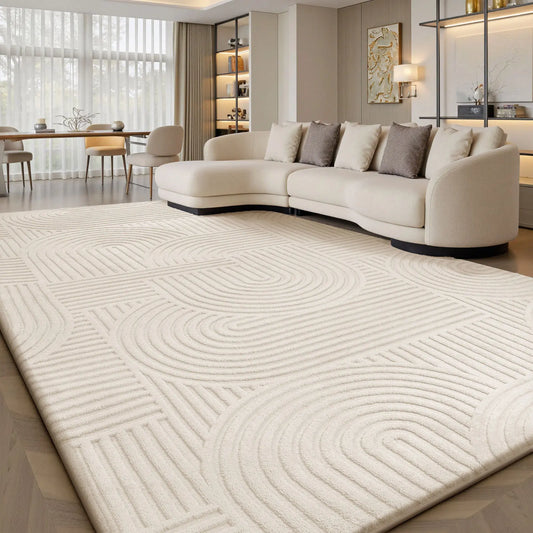 FAMVAL Geometric Pattern Decorative Indoor Modern Floor Rug - Thick Soft Non-Slip Machine Washable Large Area Carpet, Home Accessory for Living Room, Bedroom, Decorative Area Rug backtoschool, Room Decor, House Decor