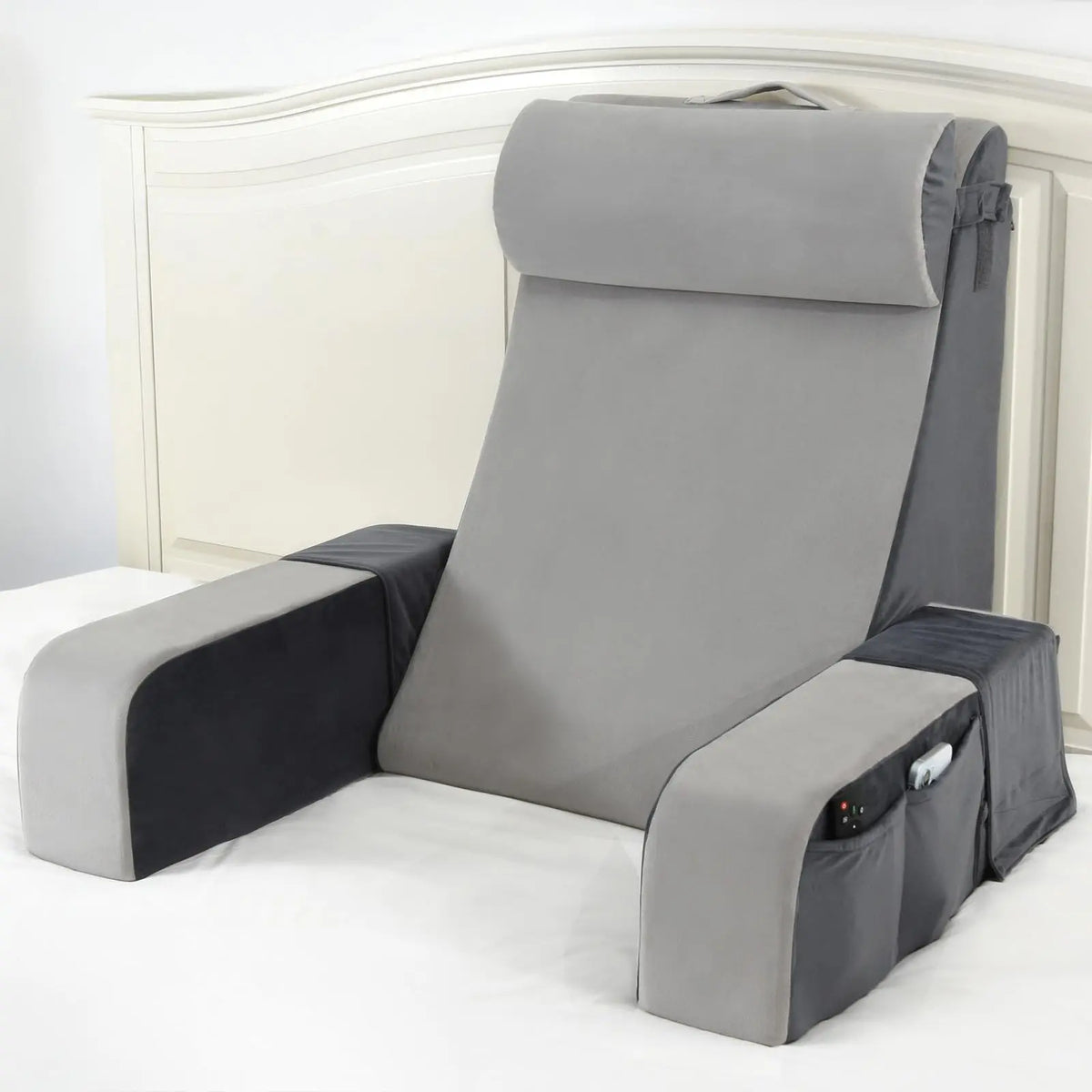 Reading Pillows for Bed ,Back Rest Pillow for Sitting Up, Bed Chair with Arms Memory Foam Comfortable Backrest Pillow for Working/Gaming/Resting in Bed&Floor