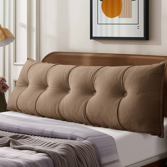 Large Headboard Pillow Reading Wedge Pillow Recliner Headboard Back Cushion Waist Positioning Upholstery Backrest Pillow for Sitting In Bed Twin Full Queen King